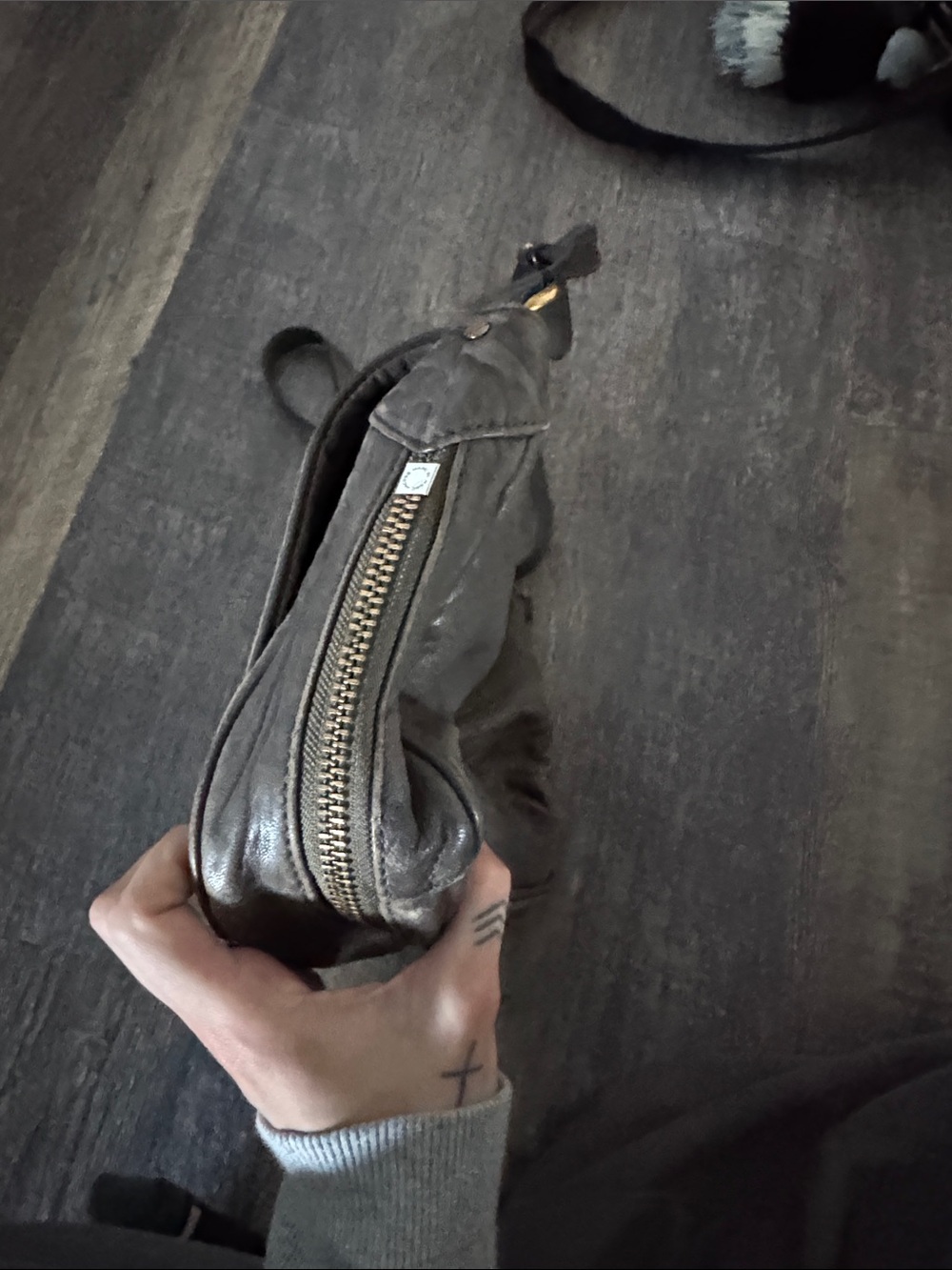 Marc By Marc Jacobs Black Textured Leather Shoulder Bag | imperfections galore - Picture 6 of 7